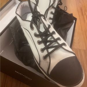 Valentino sneakers size 8 1/2 Black and white.